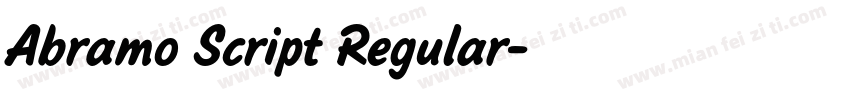 Abramo Script Regular字体转换